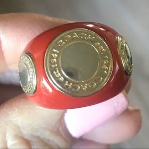 Coach Cocktail Ring in orange and gold